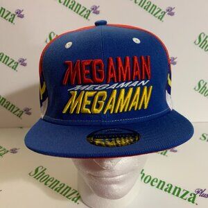 Headgear Classics Hat Mega Man 8 Bit Nintendo Rockman Blue Bomber Cap 7 1/2